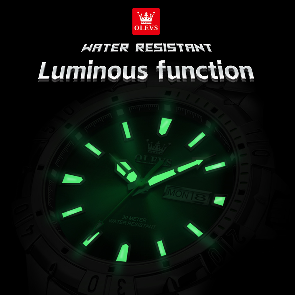 OLEVS Brand Luminous Double Calendar Waterproof Watches Men Designer Business Simple Quartz Watches Men's Watches Watches Free Delivery Wholesale