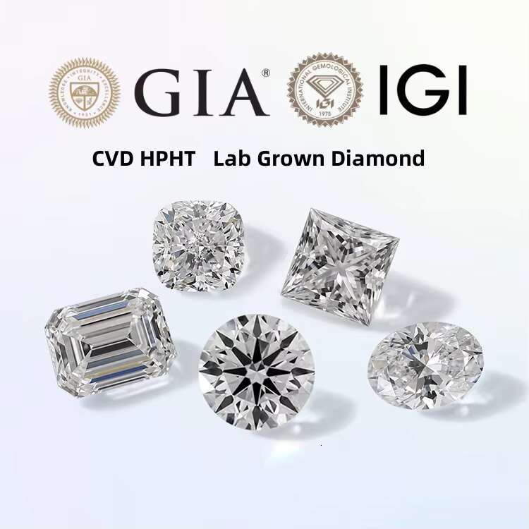 Laboratory VVS1 VS1 VS2 Lab Grown Diamond Loose D IGI Certificate CVD HPHT Diamond
