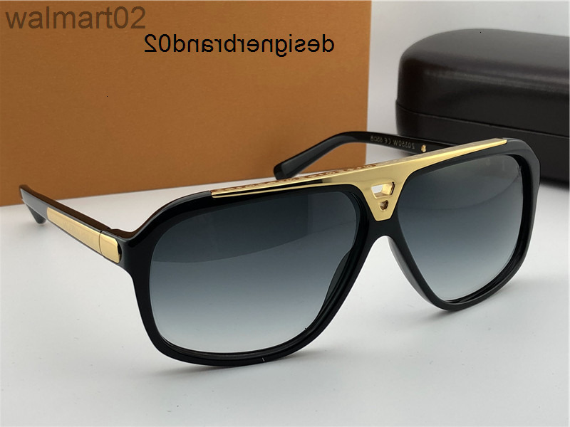 lvsunglasses Evidence Millionaire Sunglasses Black Gold Grey Shaded Lens Mens Vintage Sunglasses New UU1Z louis vuittonly lvs lvt louisvuitton louievuitton GMQO