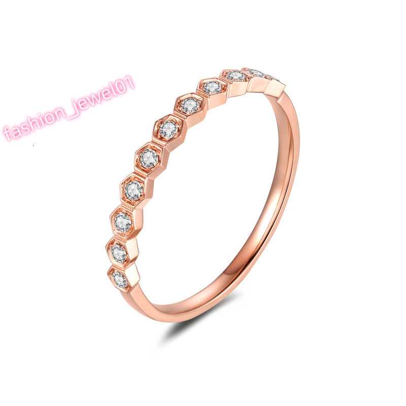 18K Rose Gold Classic Style Lab Grown Diamond Ring Womens Party Jewelry for Wedding Engagement Rhodium Plated CVD HPHT Diamonds