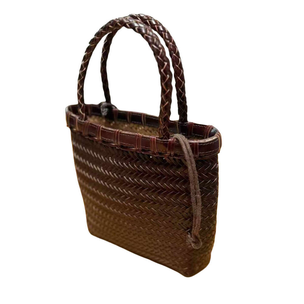 Ins Style Resort Beach Bag Vegetable Basket Hand Woven Summer Niche Seaside Vacation Handbag Large Capacity Tote Bag Women S KQ