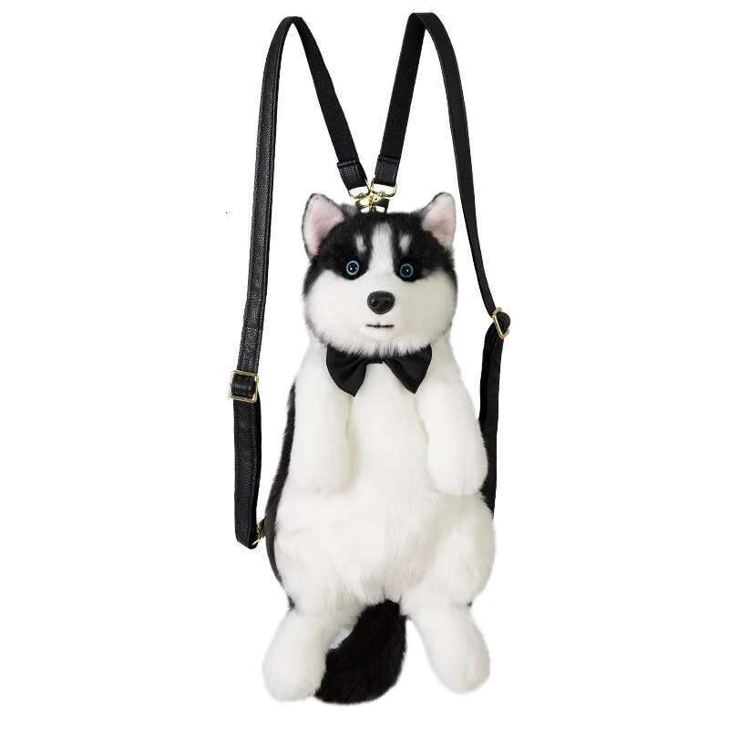 Cute Plush Lovely Husky Dog Backpack Kawaii School Bag Girls Boys Kindergarten Birthday Festival Gift