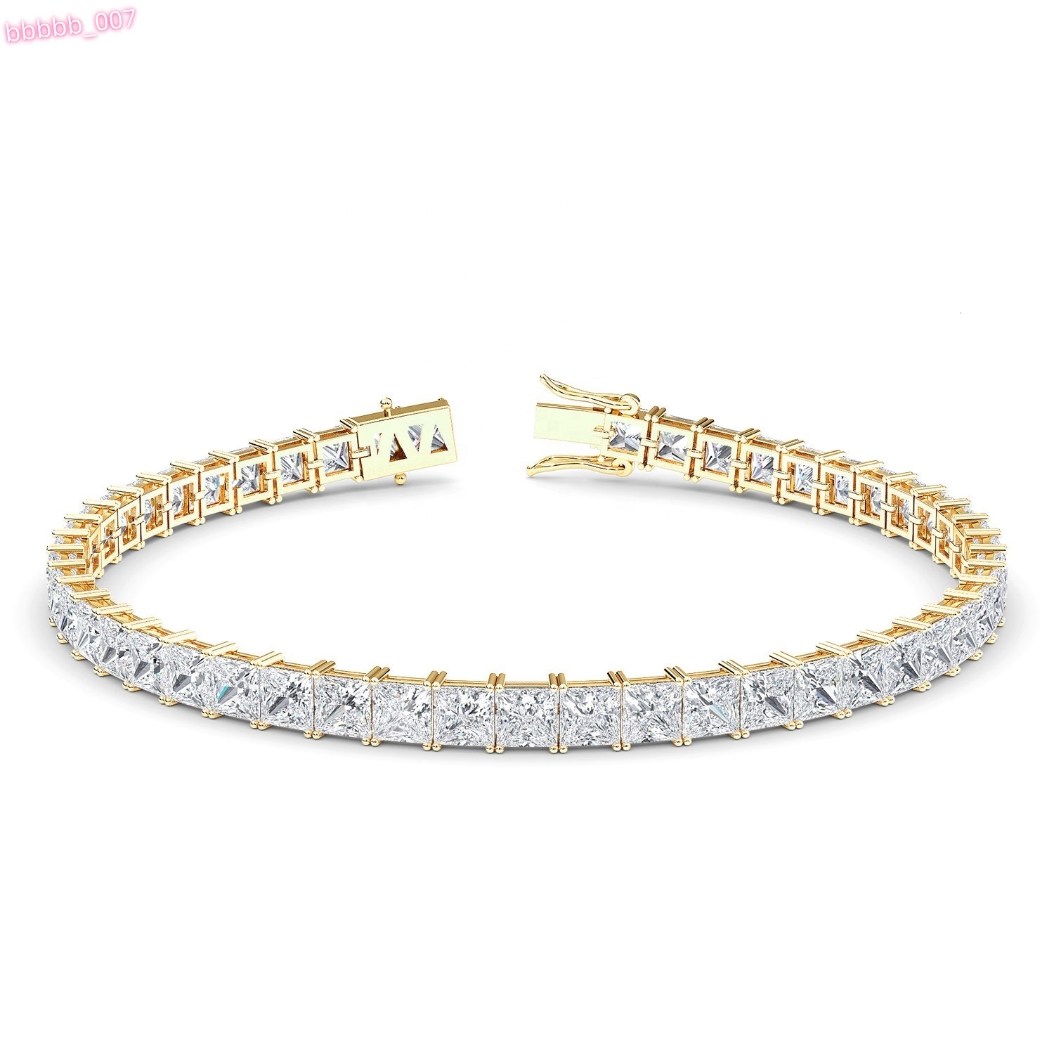 VOAINO Gift Sets 18K 14K 9K Gold 10ct Princess Artificial Lab Grown HPHT CVD Diamond Jewelry Lab Created Diamond Tennis Bracelet