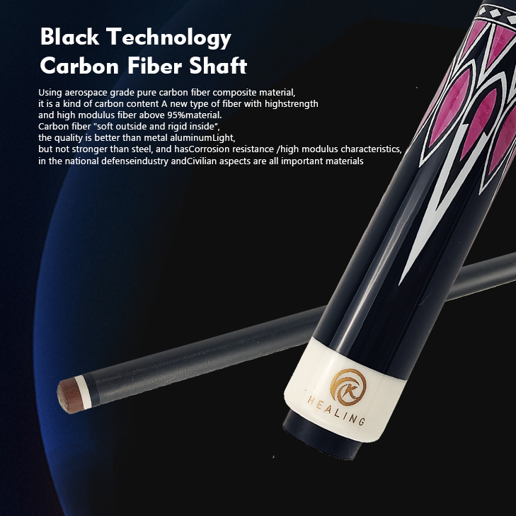OKHEALING Billiards Cue Set Punch Break Cues 12.9mm Carbon Fiber Shaft for Pool Cue Game Black Technology Hard Tip Billard Stick