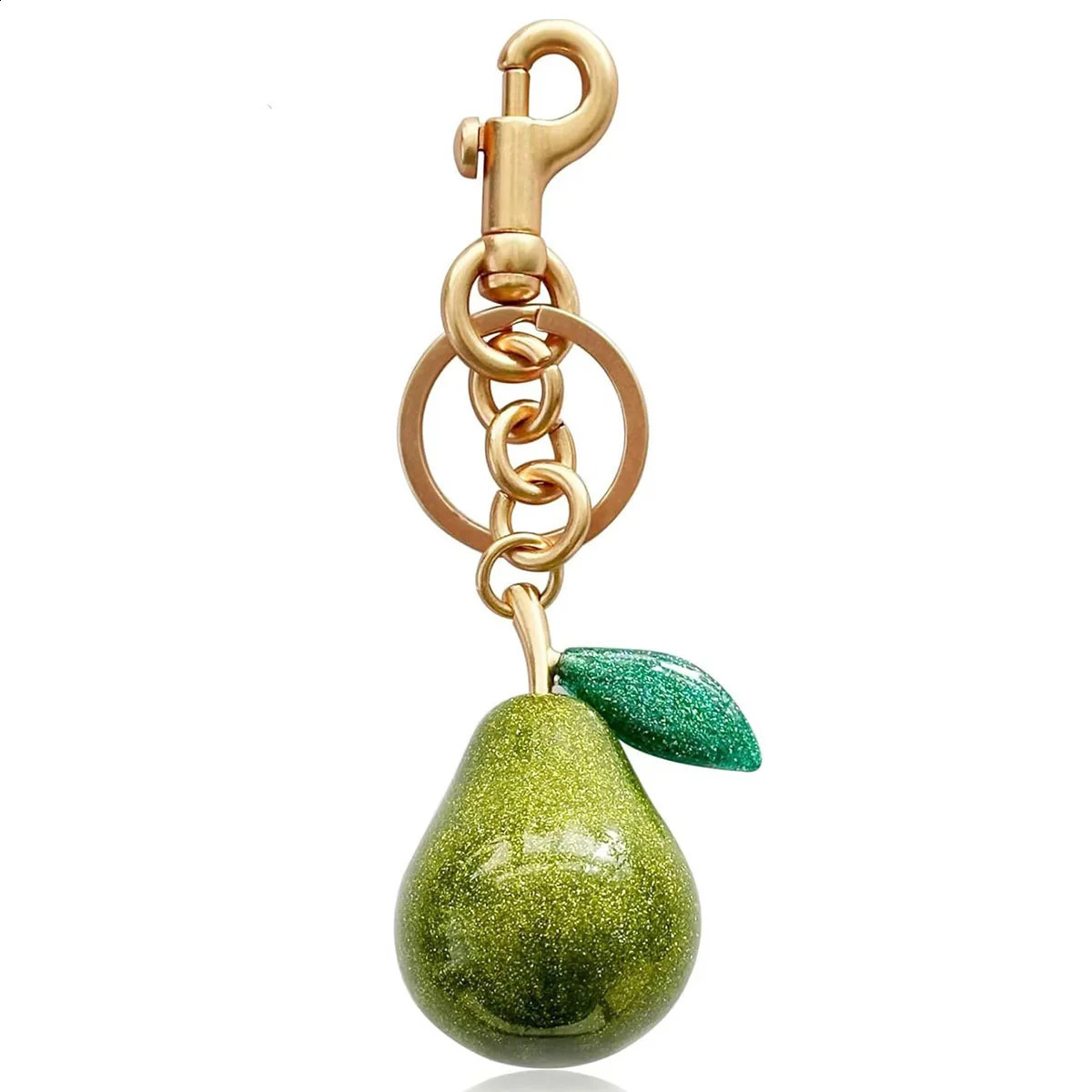 Arrival Fruit Creative Cherry Cute Pear Bag Keychain Pendant Glitter Crystal Fashion Texture Cherry Pendant Bag Ornaments 250422