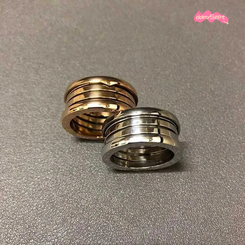 Fashion Spring Rings For Women Stainless Steel Couple Men Casual Finger Ring Designer Luxury Trendy Hip Hop Party Jewelry GiftW251017 ddmysept