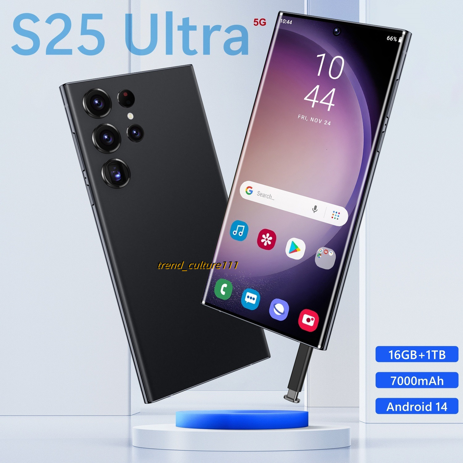 Hot selling phone S25 Ultra true 4G built-in pen 7.3 large screen 13 million pixels (2+16)