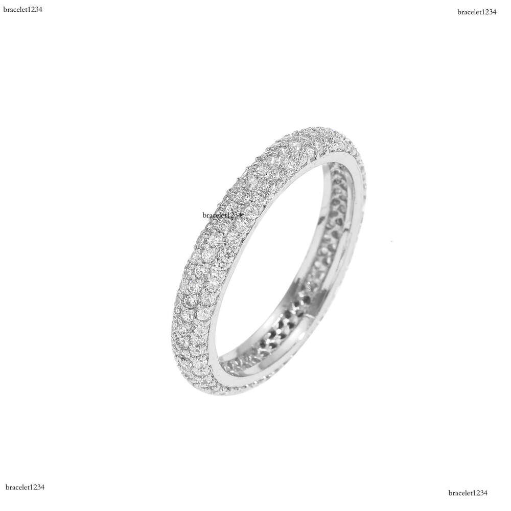 Luxury designer Hip hop Ring micro-set with three rows of ice out VVS Moissanite rings, Hip Hop men's and women's rings with free shipping