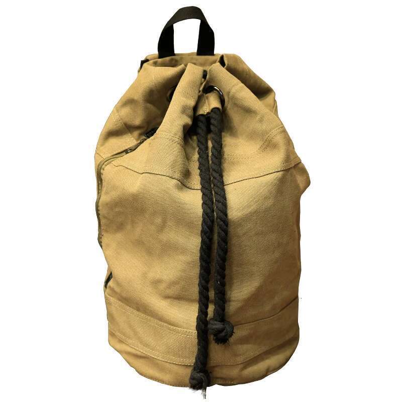 New Men's Large Capacity Men Drawstring Backpack Canvas Bucket Unisex Fashionable Concise School Bag Male Schoolbag