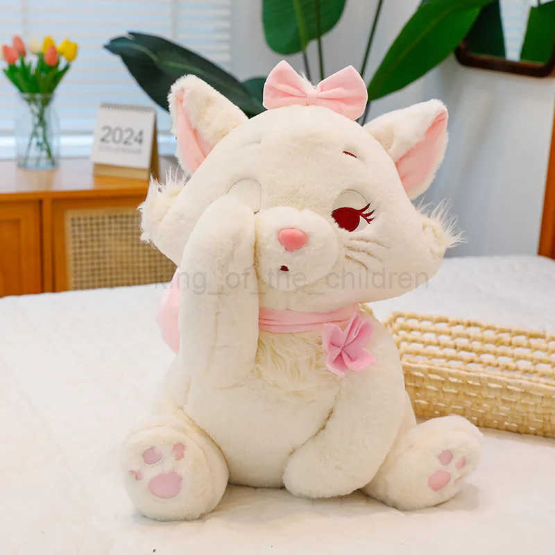 Disney Mary Cat Plush Doll Cherry Blossom Decorative Plush Doll Kawaii Mary Cat Girl Sleeping Plush Doll Birthday Gift Cute Girl Heart W20250423