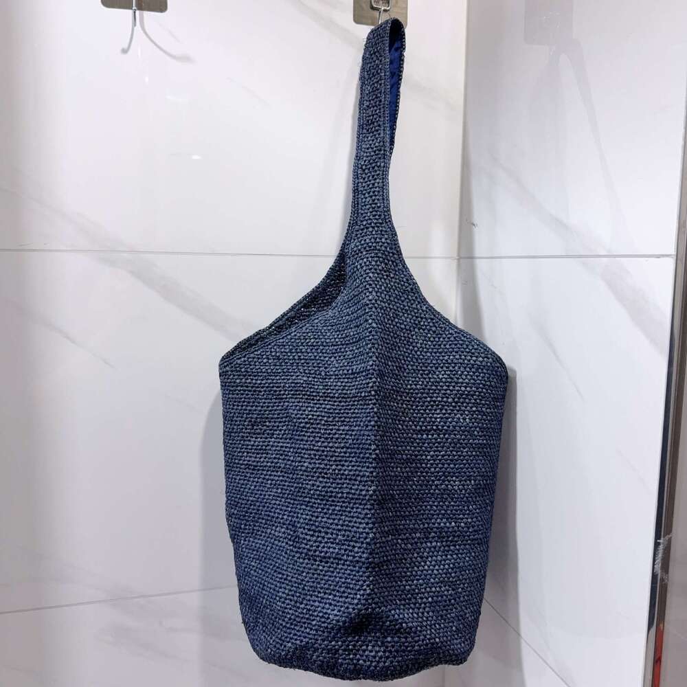 Ins Style Resort Beach Bag Summer Woven Bucket For Women Large Capacity Shoulder Bag Casual Fashionable Versatile Beach Vacation Tote Bag KQ4