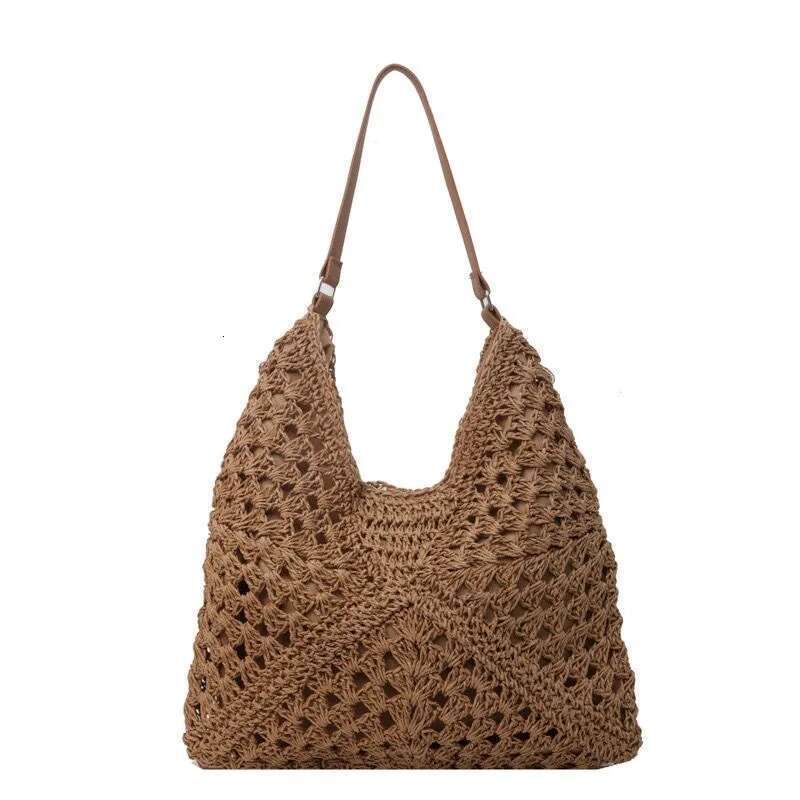 Summer New Paper Rope Straw Woven Shoulder Messenger Bag Designer's bag