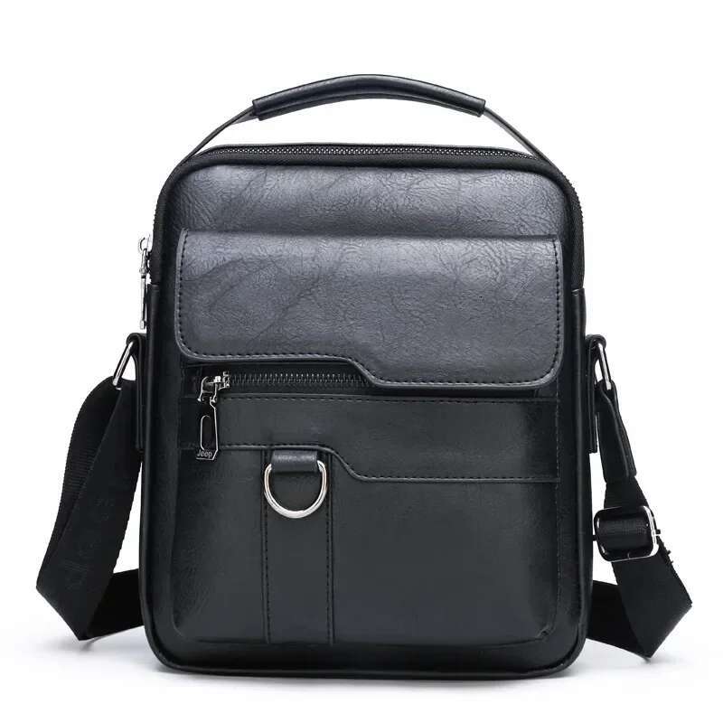 New Crossbody Shoulder Bags Vintage Men Handbags Large Capacity PU Leather For Man Tote Bag