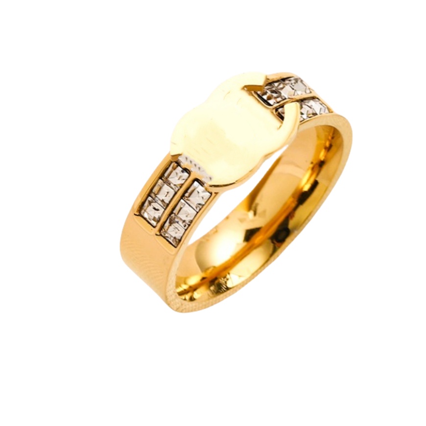 designer rings designer for women heart ring diamond Engraved Letter Pattern Designer Jewelry Engagement Ring18K Gold Plated Festival mens designer pa