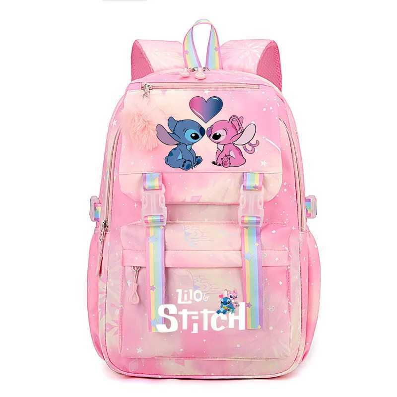 Disney Lilo Stitch Backpack for Girl Boy Student Teenager Children Rucksack Women Cute Casual School Bags Kids Birthday GiftsXJ250422