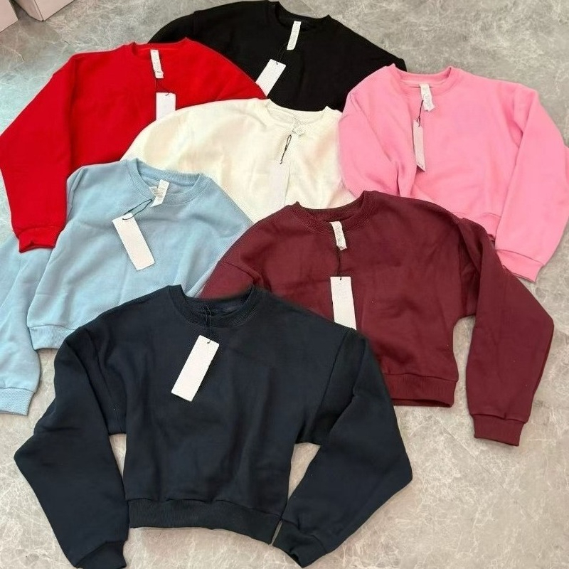 Designer Sets Women Clothes CREW NECK PULLOVER Sweatshirts Yoga Jumper Sweatwear Unisex Casual SweatTops Lover Sportswear Pairs Well with Sweatpants
