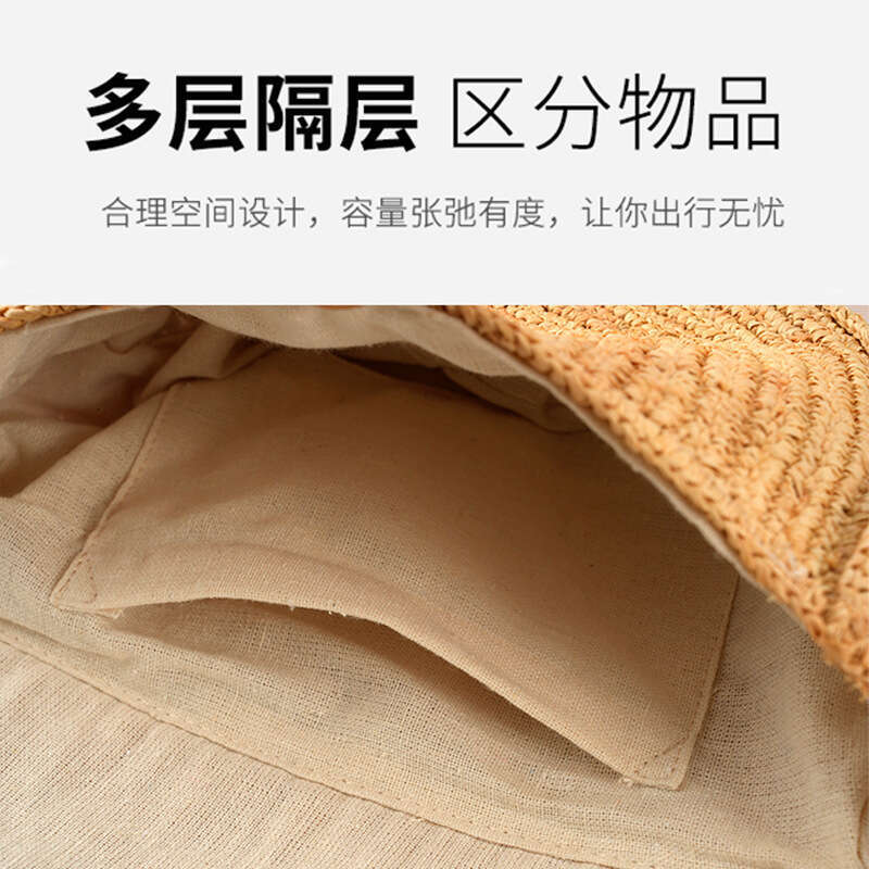Ins Style Resort Beach Bag Lafite Grass Handmade Woven Crossbody For Women S Travel Vacation Seaside Beach Bag Simple And Versatile Instagram Style Sh