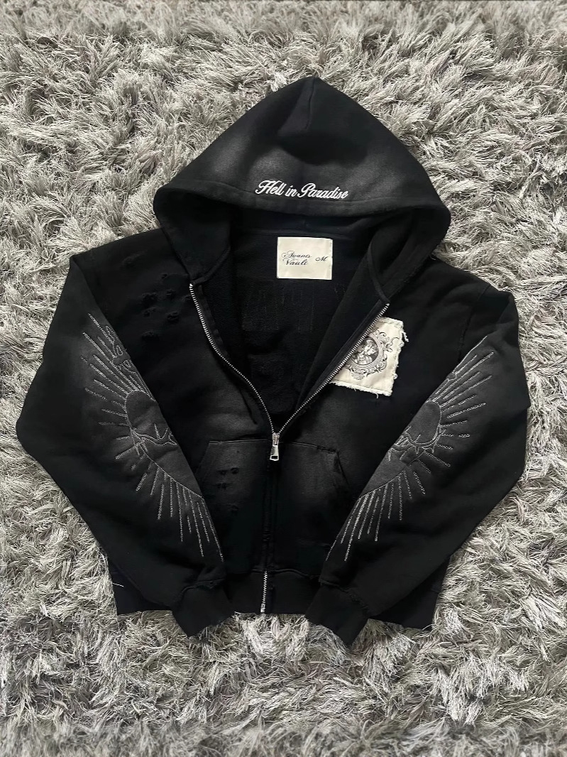 Designer Coat free shipping The new printed sweatshirt short hoodie and fashionable versatile zipper cardigan jacket men