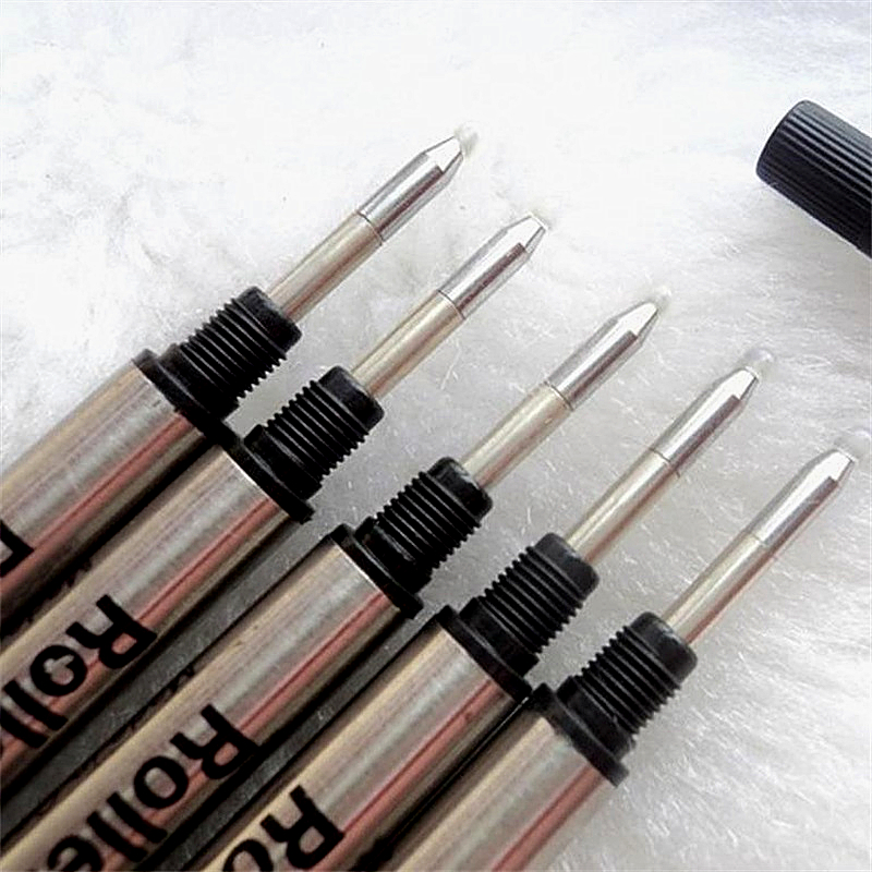 10pcs High Quality Monte Rollerball Pen Refill Black & Blue Gel Pens Refills 710 Screw School Office Writing Smooth Ink Accessories