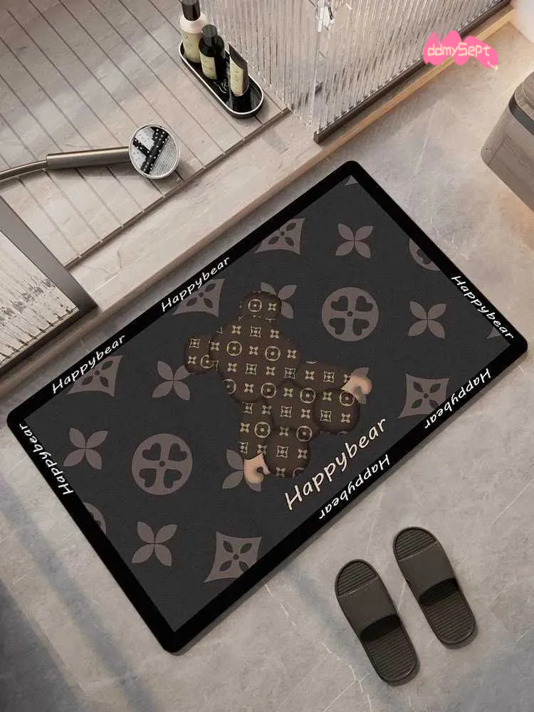 Non-Slip Bath Floor Mat - Absorbent, Soft Bathroom Rug for Tub and Shower, Machine Washable ddmysept