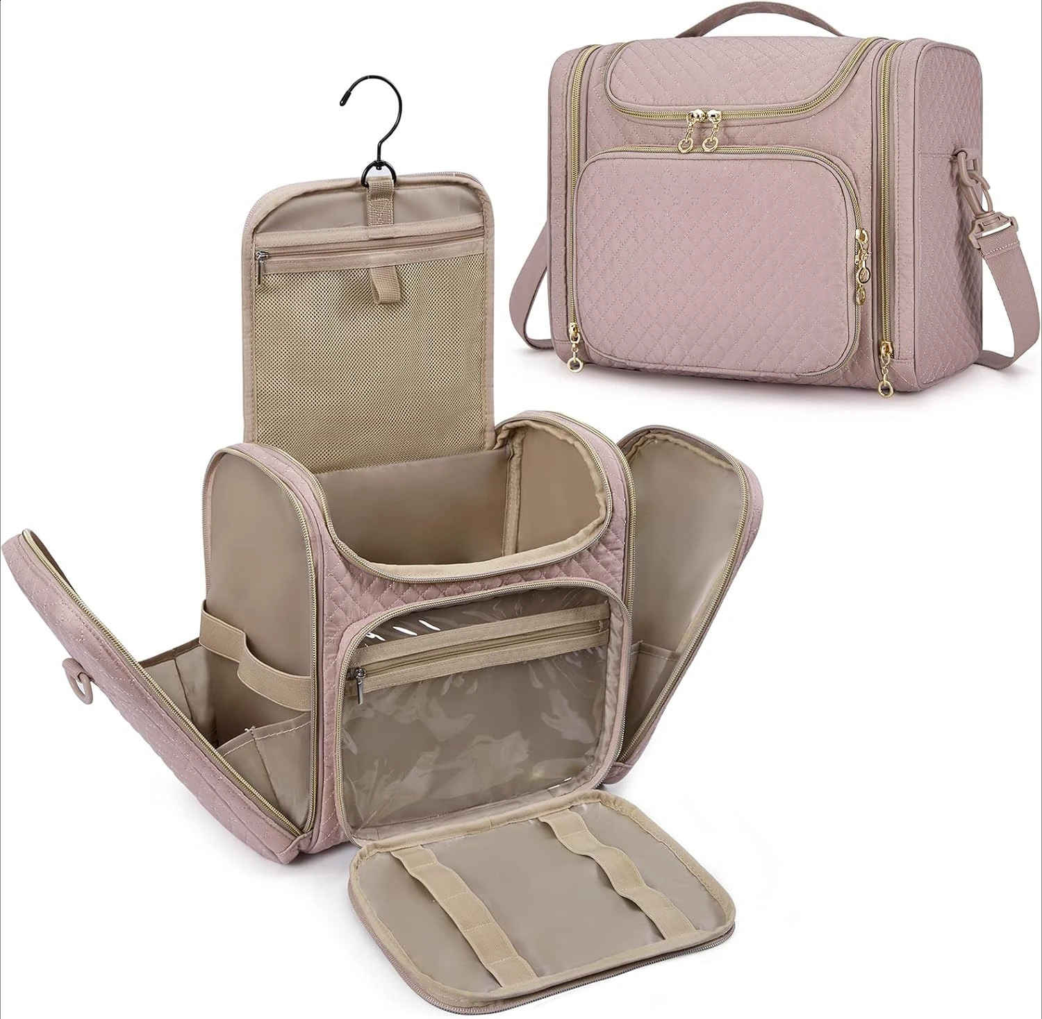 Travel Toiletry Bag for Women Hanging Toiletry Bag Large Capacity Cosmetic Makeup Bag Essentials Travel Organizer 250422