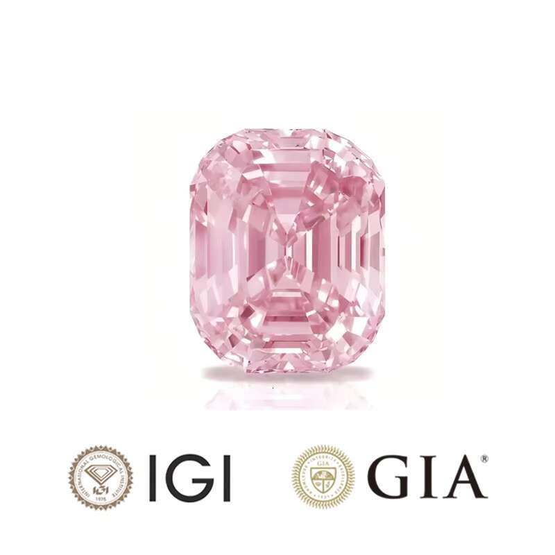 Wholesale IGI Certified Radiant Cut CVD Diamond Lab Created Pink Fancy Color 1 Pc Synthetic Pink Diamond