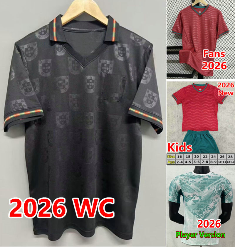 2026 poRtUgaL's rONaldO soccer jerseys 25 26 home away BERNARDO B. FERNANDES JOAO FELIX CANCELO Portuguese football shirt G. RAMOS DIOGO J. RAFA LEAO Men Kids uniforms