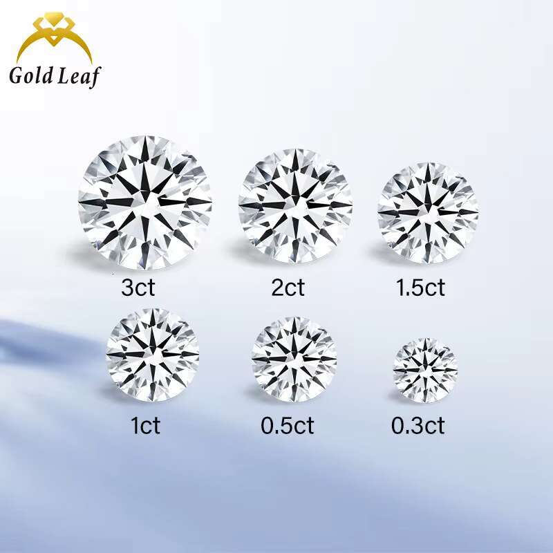 Goldleaf Certified Loose Diamonds 1CT 2CT 3CT Brilliant Cut VVS Synthetic HPHT CVD IGI GIA Certified Lab Grown Lab Diamonds