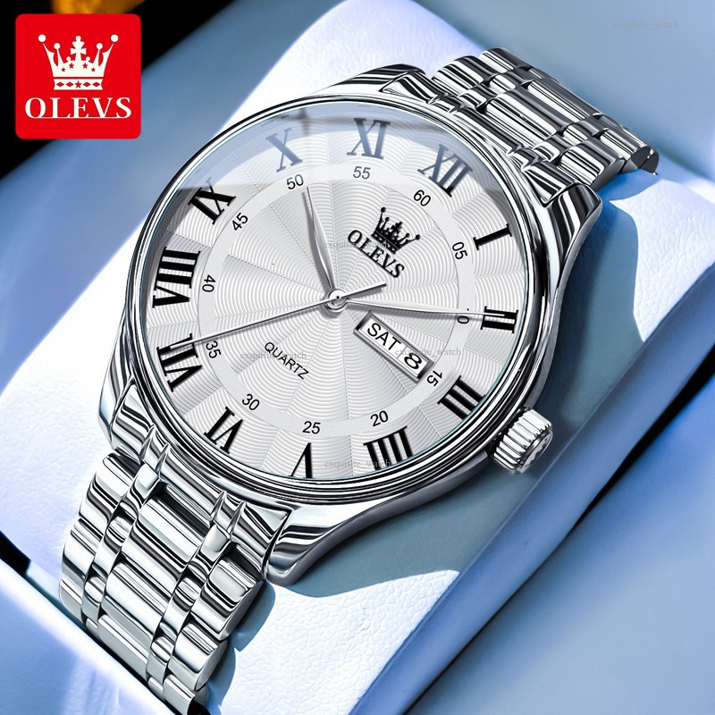 OLEVS Brand Designer Men's Watch All-in-one Dropshipping Cross-border Best-selling Waterproof Double Calendar Luxury Men's Watch