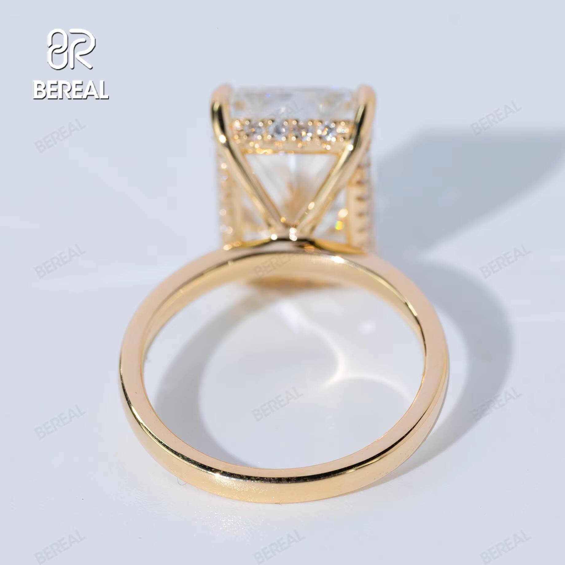 IGI Certified 72CT Vvs Lab Grown Diamond Custom Unique Engagement Rings Luxury Yellow Gold 925 Sterling Silver Ring Jewelry