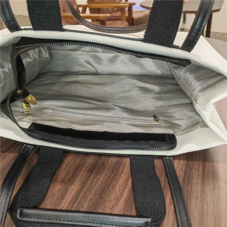Large Canvas For Women Handbags Commuting big Tote Bag ladies Portable Business Briefcase female Shoulder Bags bolsas black