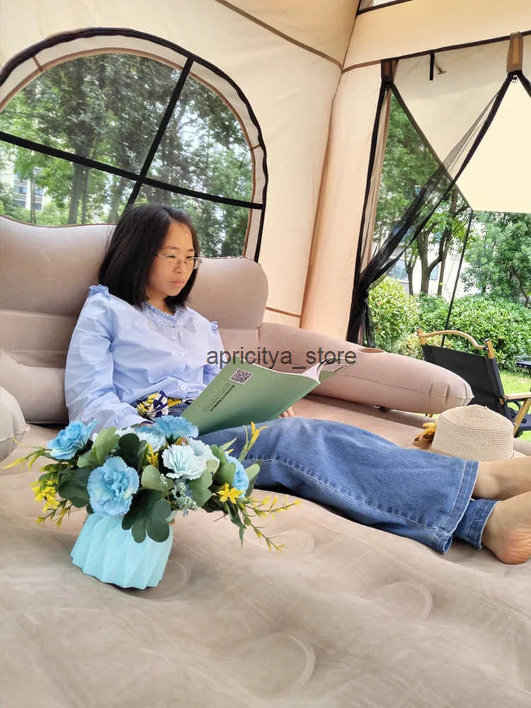 Large camping air tents that can accommodate 4-5 people dome tents family hiking tents inflatable one touch outdoor tents Q250423