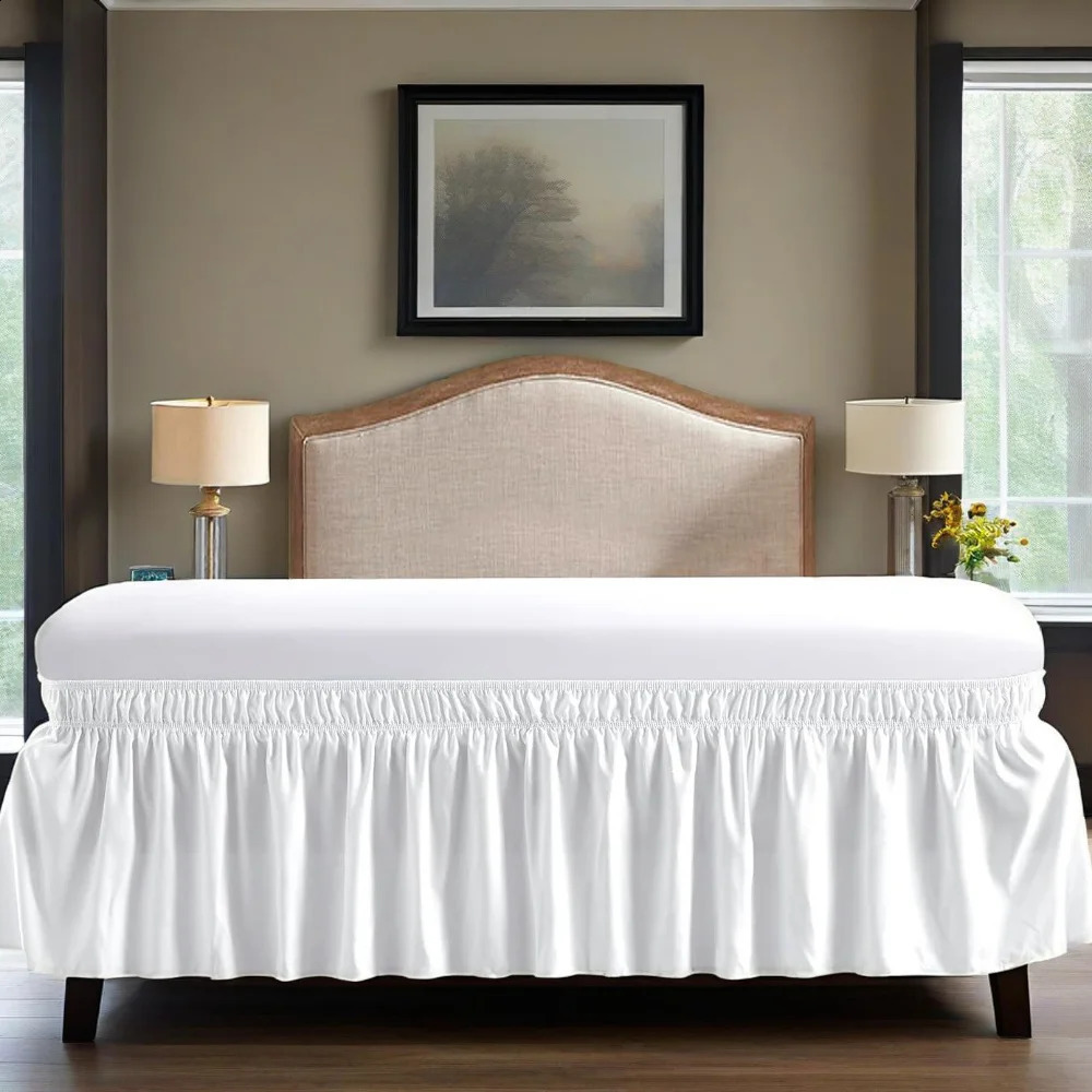 1Pc Breathable Dustproof Bed Skirt With Elastic Band - Contemporary Style Cover For Bedroom 250415