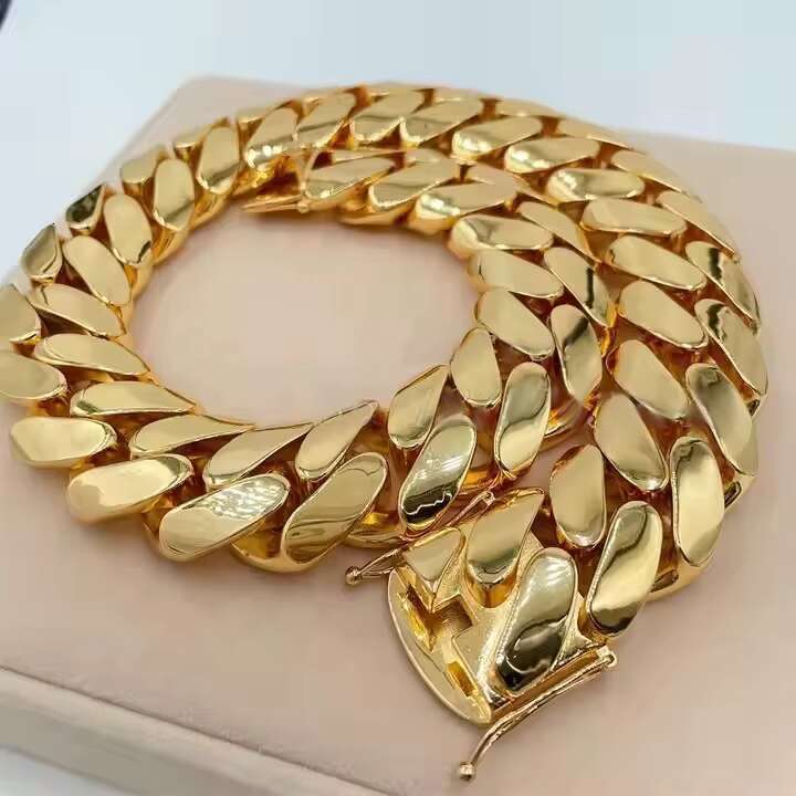 Hip Hop Jewelry Fashion Style Luxury and Heavy Necklace Super Big Cuban Necklace Big Ass Cuban Link Chain Miami Cuban Link