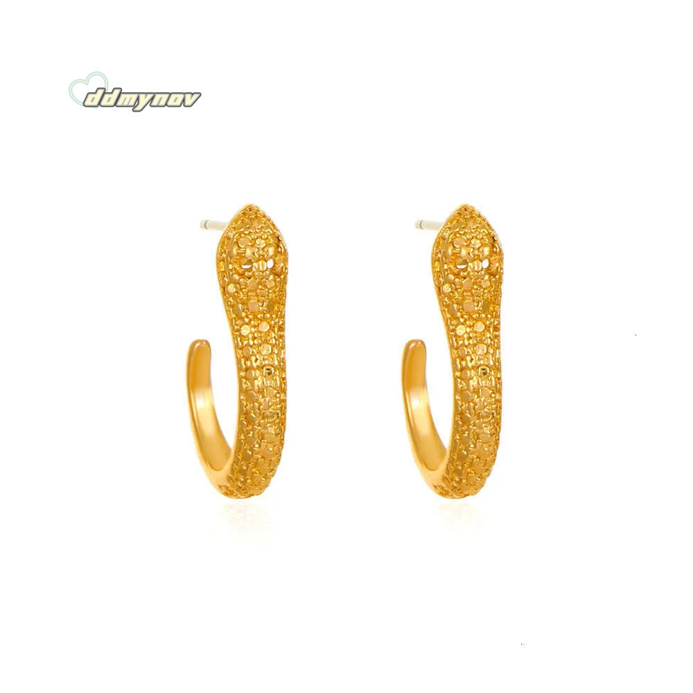 Zircon Snake-Shaped Hoop Earrings Men, Stainless Steel, Hypoallergenic, High-End Accessories for Women, Versatile and Unique Jewelry ddmynov