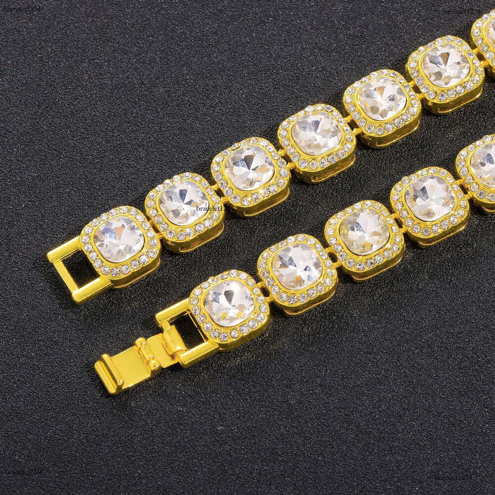 Luxury designer Hip Hop 13mm Choker Set with Cuban Chain Hip Hop Ice Out VVS Moissanite Necklace Bracelet with free shipping