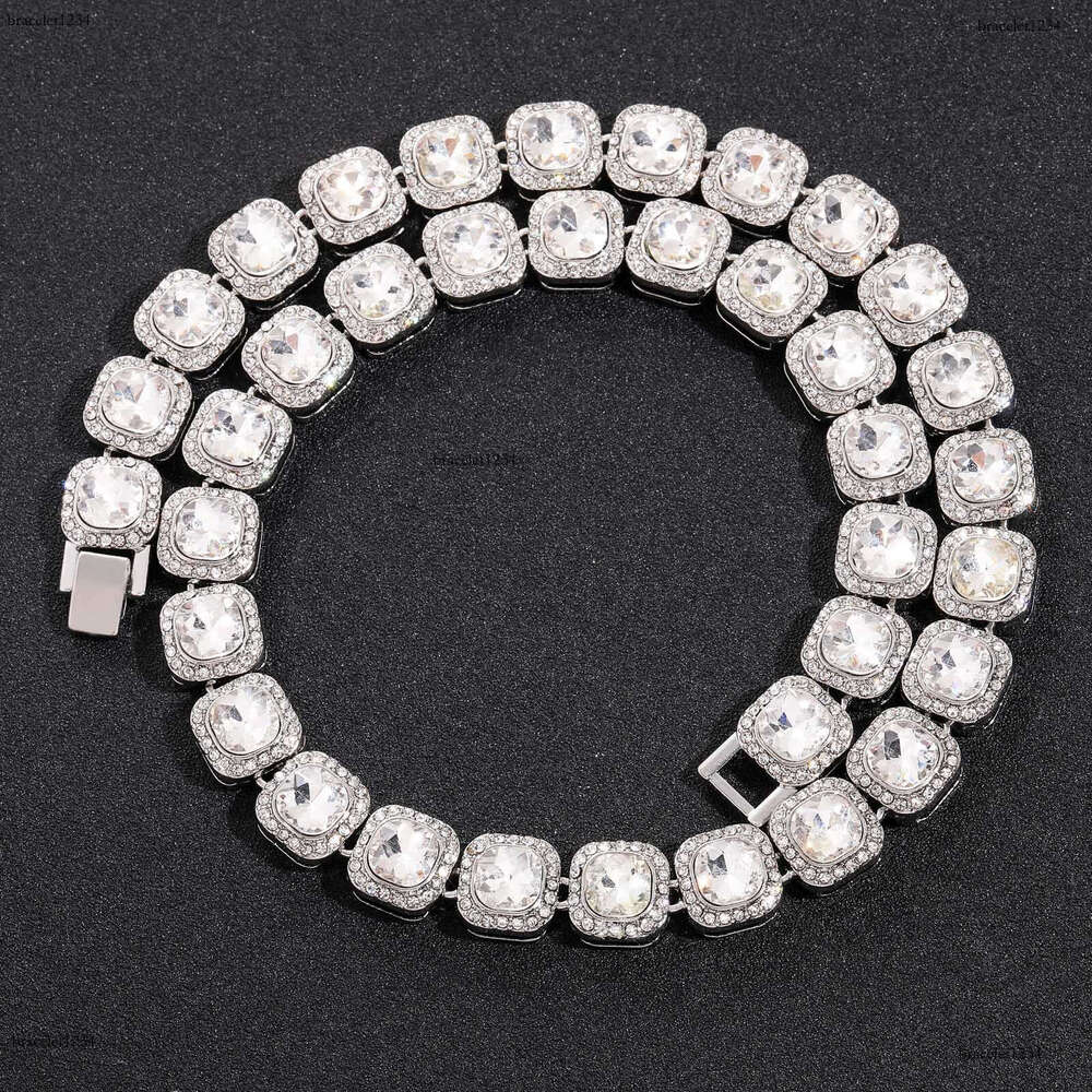 Luxury designer Hip Hop 13mm Choker Set with Cuban Chain Hip Hop Ice Out VVS Moissanite Necklace Bracelet with free shipping