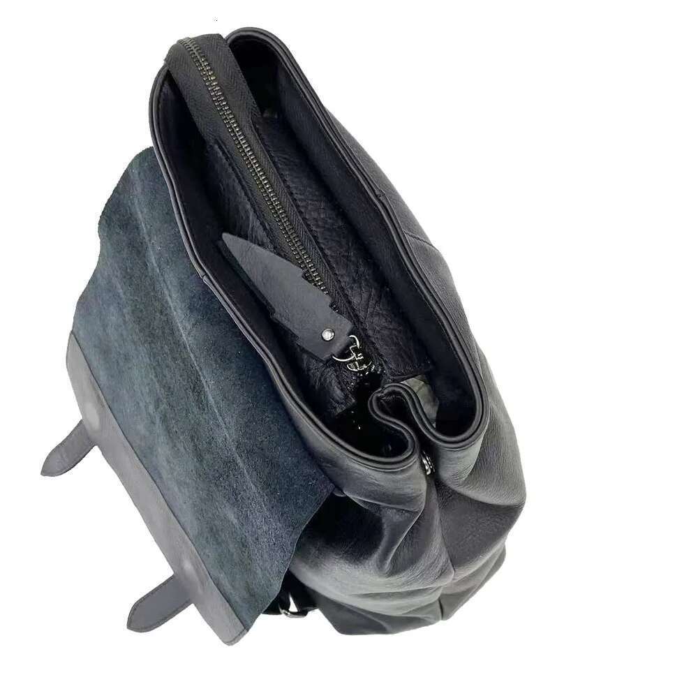 Zency Natural Cowhide Leather Backpack Durable Women Vintage Pack Large Capacity Shoulder Bag For Work Travel School