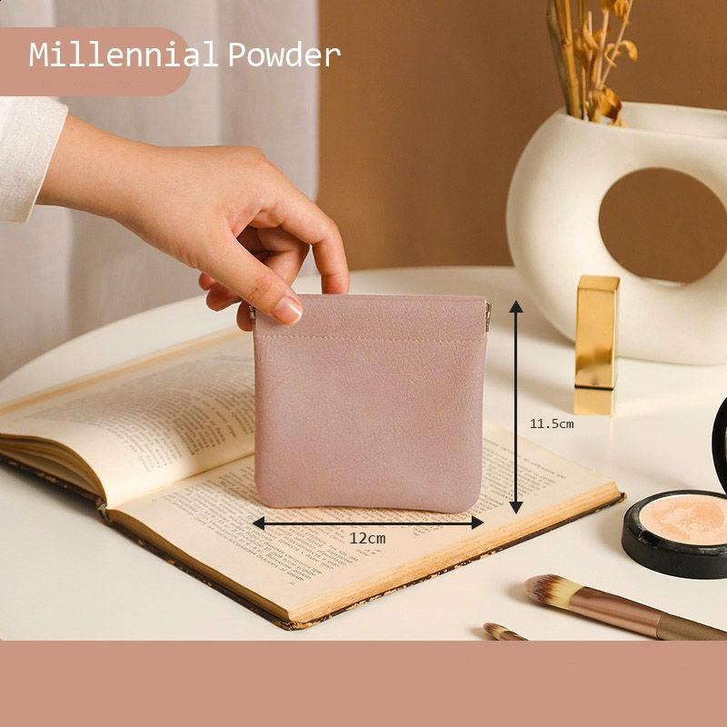Simple Lipstick Makeup Storage Bag Women Fashion Portable Mini Key Jewelry Cosmetic Organizer Pouch Handbag Pu Small Bags Gift R250423