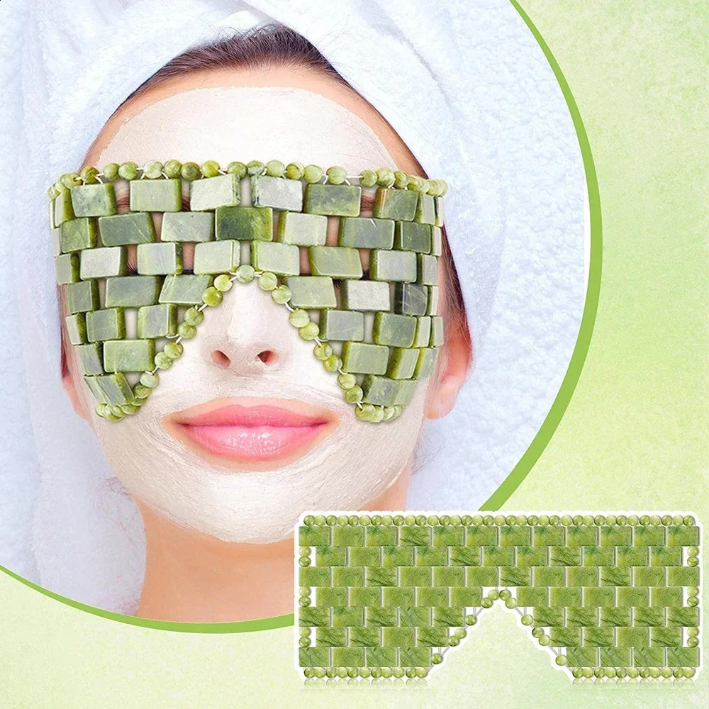 Cooling Jade Eye Mask Massager Natural Jade Eye Mask Eye for Eye Relax Sleep Massager Mask Tools Mask Care Stone Face Sleep 250418