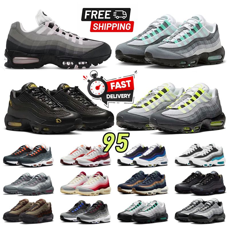 95 95s running shoes mens shoes trainers Triple Black White Neon Crystal Blue Green Red Smoke Grey Olive mens sports runners designer outdoor sneakers 36-45