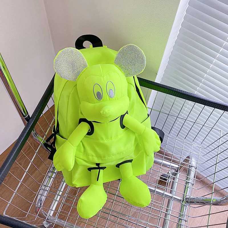 Disney Hot Large Capacity Backpack Minnie Mouse Mickey Student Backpack Cartoon Doll Backpack Trend Shoulder Bag GiftXJ250422