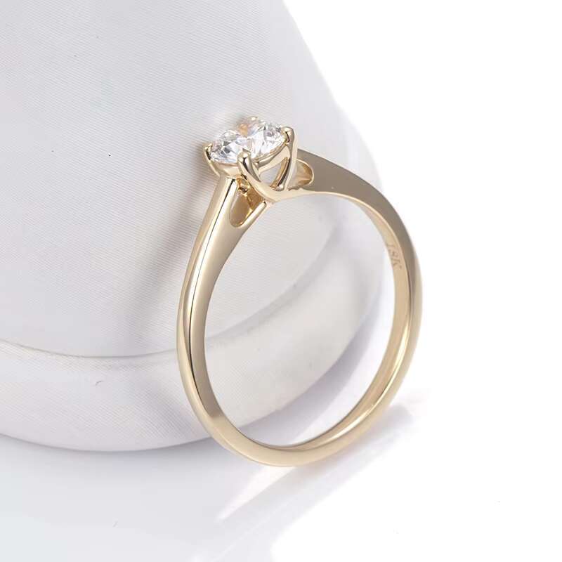 18k Yellow Gold Diamond Wedding Ring 0.5ct Carat Solitaire Diamond Ring Lab Grown Diamond Jewelry Rings