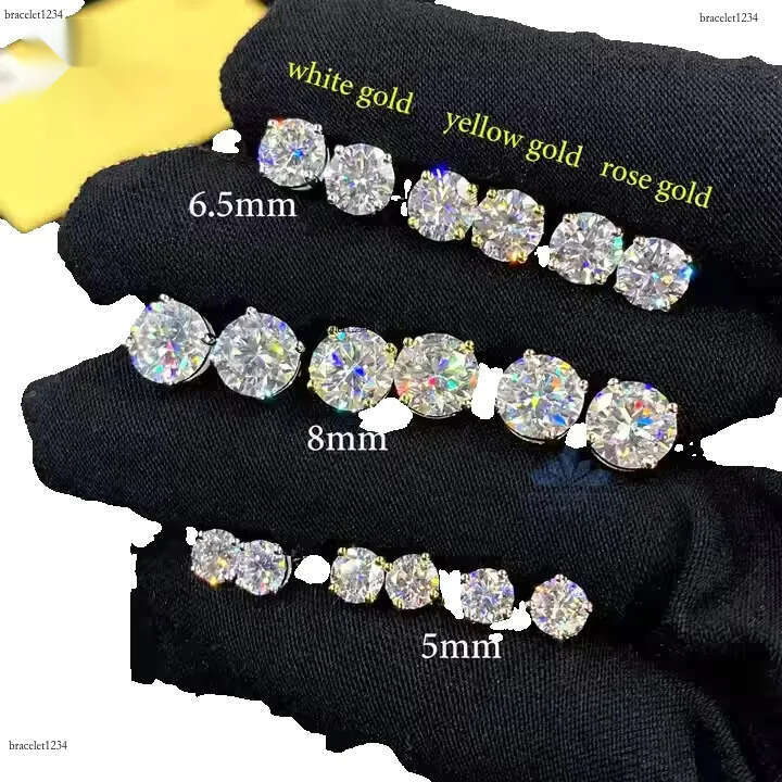 Screwback earring 3mm-10mm piercing jewelry 4 prongs set CVD HPHT lab grown stud in VVS Elegant Dazzg