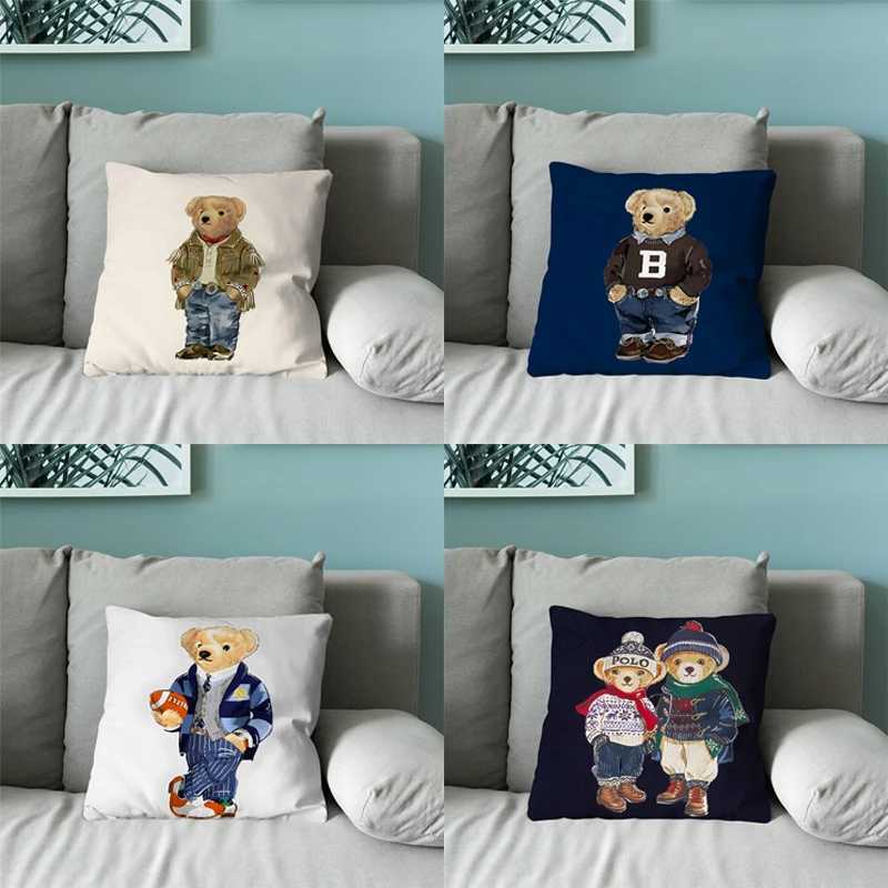 Cartoon Cool P-Paolo B-BearS Soft Cushion Shell Used for Home Decoration and Bedding S25423