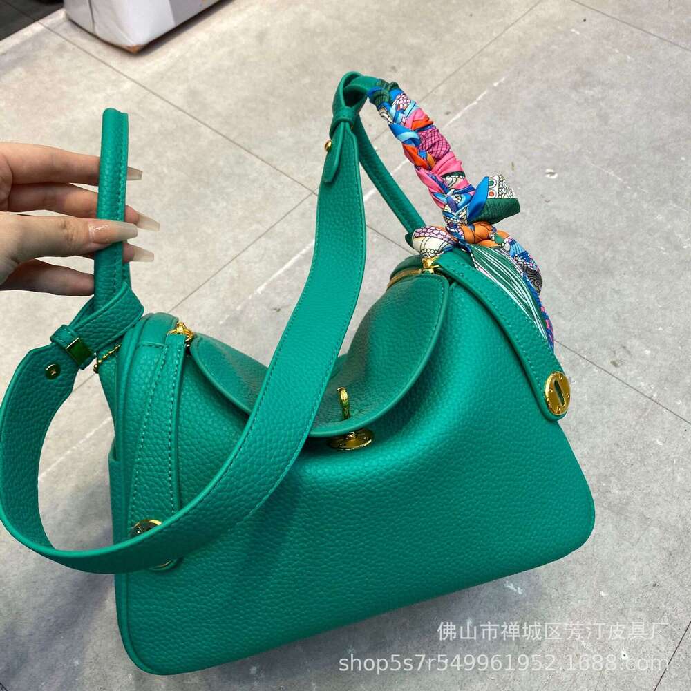 Designer Bag Shoulder Carrying Doctor S Lindi Soft Cowhide Lychee Pattern Handbag Single Shoulder Crossbody Versatile Embroidery Large Capacity