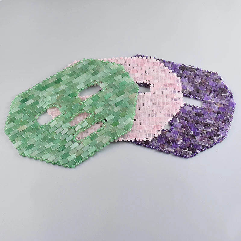 Natural Stone Jade Eye Mask Cooling Massager Lift Fatigue Puffiness Facial Dark Circles Deep Sleep Beads Tools 250418