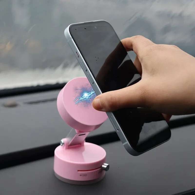 orption Suction Cup Mount Double Sided Hands-Free Magnetic Cell Phone Holder For Car/Gym/Mirror/Smoot