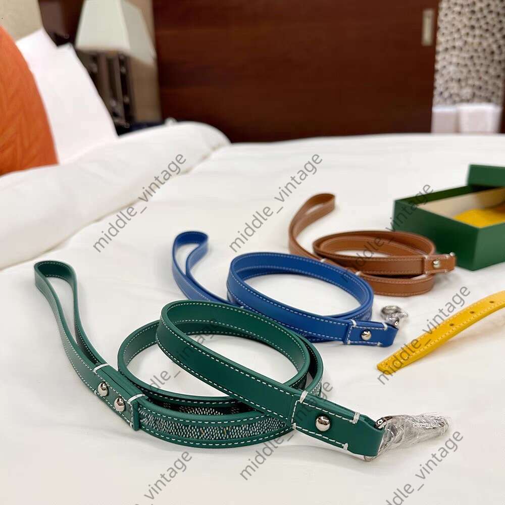 Designer Leash Style Durable Adjustable Leather With Classic Plaid Pattern For Small Medium Customize Pet Collars Dog Chain Schnauzer Collar Set Tract