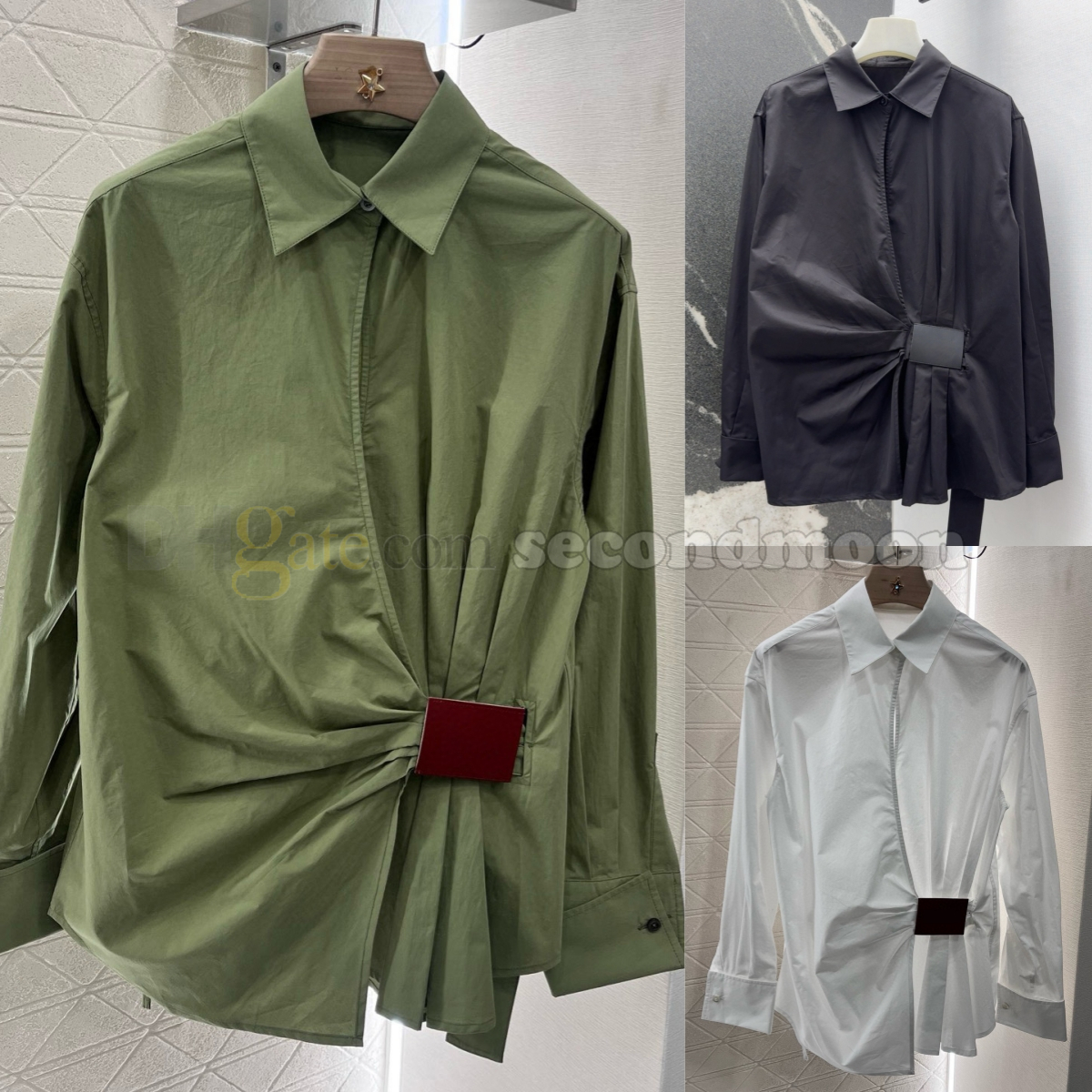 Women Long Sleeve Blouses Lapel Neck T Shirt Designer Street Style T Shirts Spring Summer Blouse